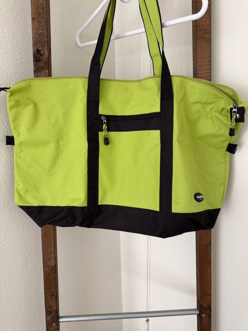 Samsonite Lime Green and Black Accent Tote